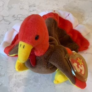 Gobbles Beanie Baby with tush tag and hang tag